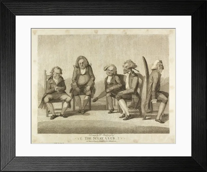 Framed Print : The Sulky Club, published March 18, 1794. Creator: Henry William Bunbury Framed Print : The Sulky Club, published March 18, 1794. Creator: Henry William Bunbury