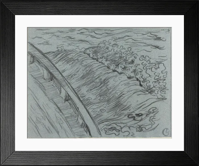 Framed Print : The Sea Off the Edge of a Boat, Brittany, 1894. Creator: Georges Lacombe Framed Print : The Sea Off the Edge of a Boat, Brittany, 1894. Creator: Georges Lacombe