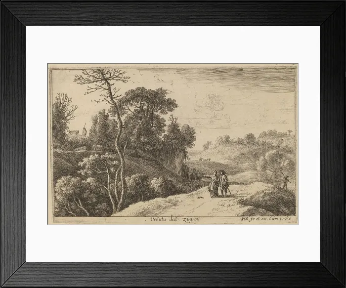 Framed Print : First View of Zugro. Creator: Herman van Swanevelt Framed Print : First View of Zugro. Creator: Herman van Swanevelt