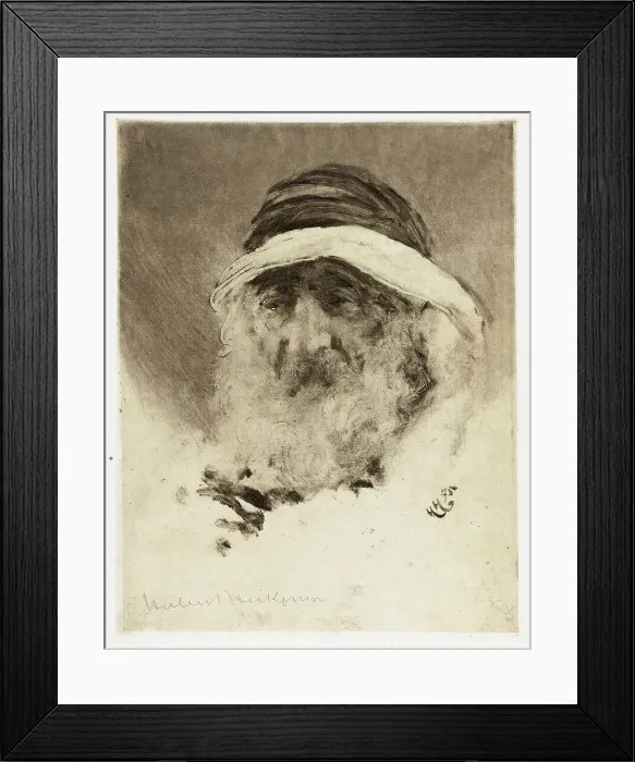 Framed Print : Study of an Arab Head, 1895. Creator: Hubert von Herkomer Framed Print : Study of an Arab Head, 1895. Creator: Hubert von Herkomer