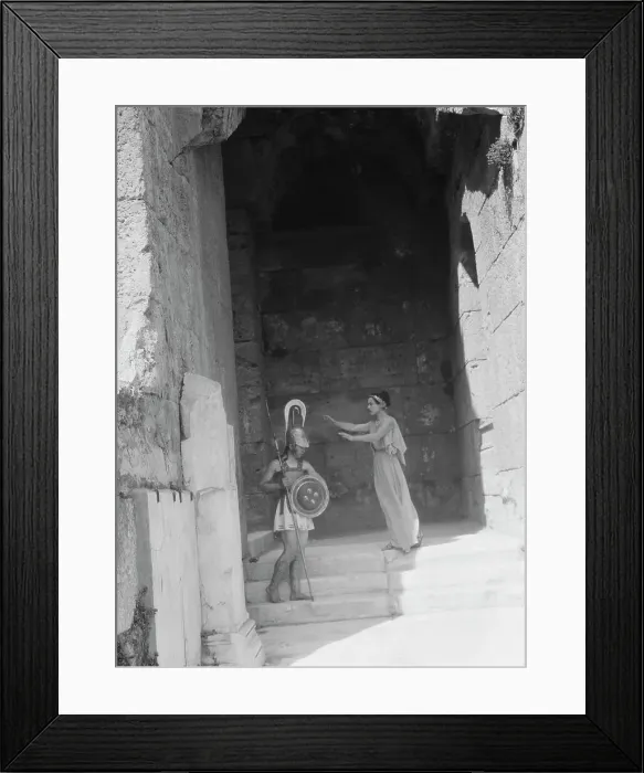 Framed Print : Kanellos dance group at ancient sites in Greece, 1929 Creator: Arnold Genthe Framed Print : Kanellos dance group at ancient sites in Greece, 1929 Creator: Arnold Genthe