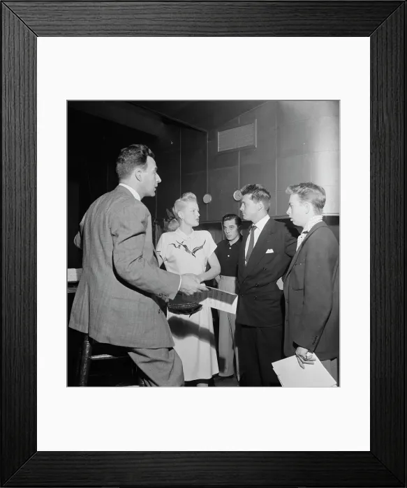 Framed Print : Portrait of Jerry Wald, Gordon MacRae, Mel Tormé, Marion Hutton...Saturday Teentimers Show, NY, 1947 Creator: William Paul Gottlieb Framed Print : Portrait of Jerry Wald, Gordon MacRae, Mel Tormé, Marion Hutton...Saturday Teentimers Show, NY, 1947 Creator: William Paul Gottlieb