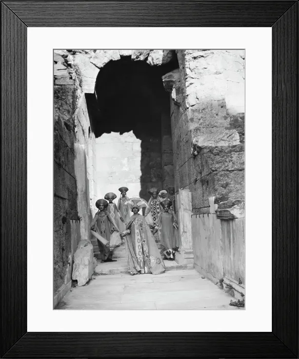 Framed Print : Kanellos dance group at ancient sites in Greece, 1929 Creator: Arnold Genthe Framed Print : Kanellos dance group at ancient sites in Greece, 1929 Creator: Arnold Genthe