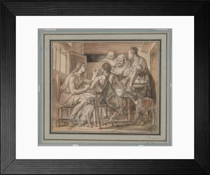 Framed Print : Jacob and Esau, c. 1655. Creator: Jacob Jordaens Framed Print : Jacob and Esau, c. 1655. Creator: Jacob Jordaens