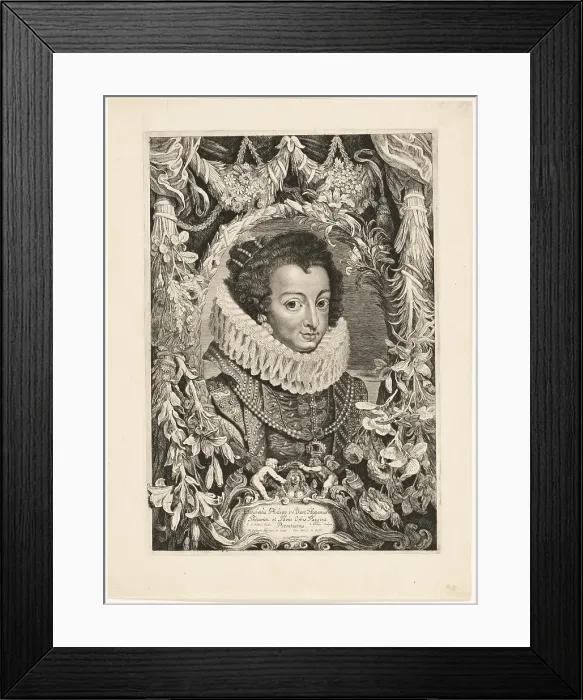 Framed Print : Elisabeth of Bourbon, Queen of Spain, plate 13 from Duces Burgundiae (Dukes of Burgundy), 1644. Creator: Jacob Louys Framed Print : Elisabeth of Bourbon, Queen of Spain, plate 13 from Duces Burgundiae (Dukes of Burgundy), 1644. Creator: Jacob Louys