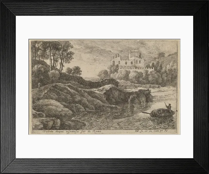 Framed Print : View of the Aqua Acetosa. Creator: Herman van Swanevelt Framed Print : View of the Aqua Acetosa. Creator: Herman van Swanevelt