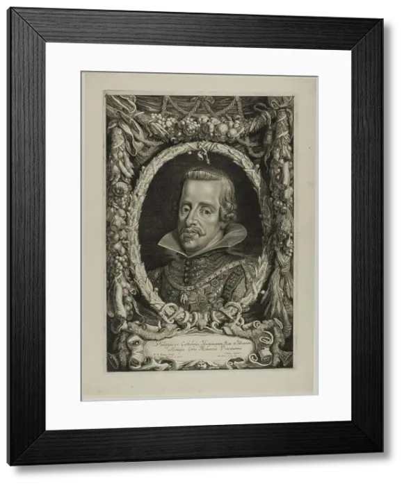Framed Print : Philip IV, King of Spain, plate 12 from Duces Burgundiae (Dukes of Burgundy), 1644. Creator: Jacob Louys Framed Print : Philip IV, King of Spain, plate 12 from Duces Burgundiae (Dukes of Burgundy), 1644. Creator: Jacob Louys