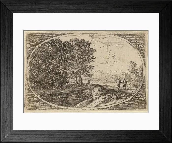 Framed Print : Three Men Carrying Staffs. Creator: Herman van Swanevelt Framed Print : Three Men Carrying Staffs. Creator: Herman van Swanevelt