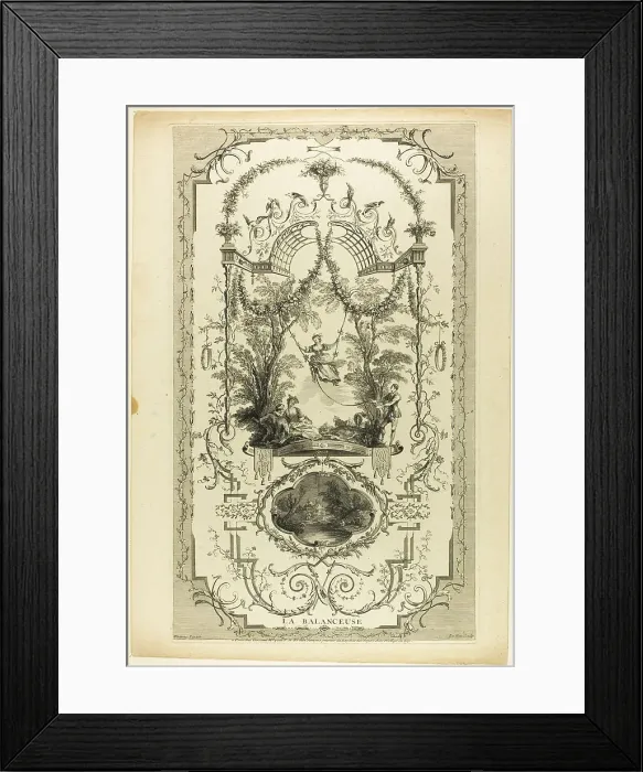 Framed Print : La Balanceuse, n.d. Creator: Jacques Philippe Le Bas Framed Print : La Balanceuse, n.d. Creator: Jacques Philippe Le Bas