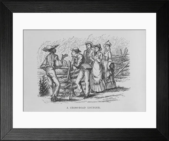 Framed Print : A cross-road lounger, 1882. Creator: Unknown Framed Print : A cross-road lounger, 1882. Creator: Unknown