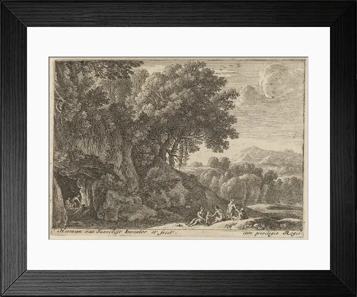 Framed Print : Satyrs around a Fire. Creator: Herman van Swanevelt Framed Print : Satyrs around a Fire. Creator: Herman van Swanevelt