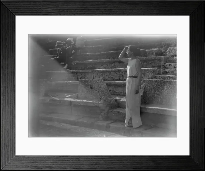 Framed Print : Kanellos dance group at ancient sites in Greece, 1929 Creator: Arnold Genthe Framed Print : Kanellos dance group at ancient sites in Greece, 1929 Creator: Arnold Genthe