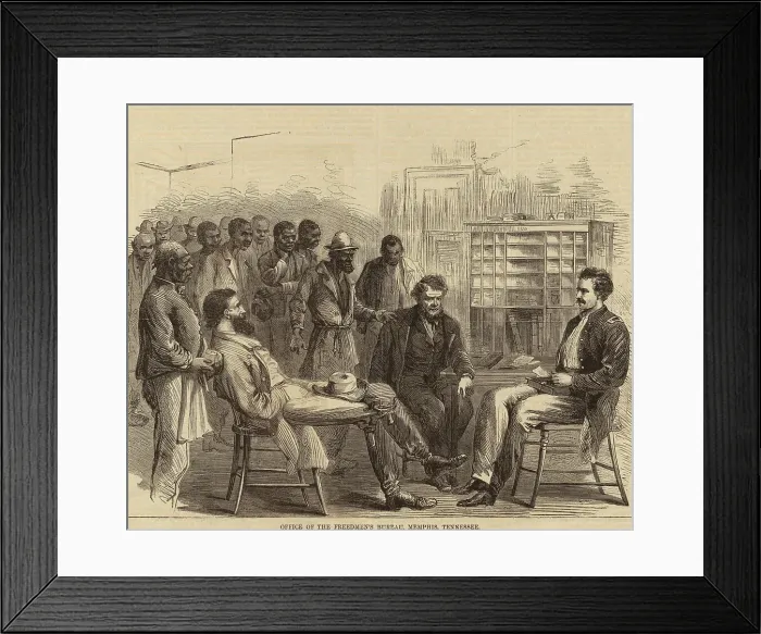 Framed Print : Office of the Freedmen's Bureau, Memphis, Tennessee, 1866. Creator: Unknown Framed Print : Office of the Freedmen's Bureau, Memphis, Tennessee, 1866. Creator: Unknown