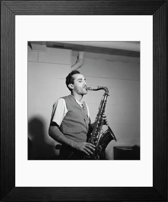Framed Print : Portrait of Charlie Ventura, National studio, New York, N.Y. ca. Oct. 1946. Creator: William Paul Gottlieb Framed Print : Portrait of Charlie Ventura, National studio, New York, N.Y. ca. Oct. 1946. Creator: William Paul Gottlieb