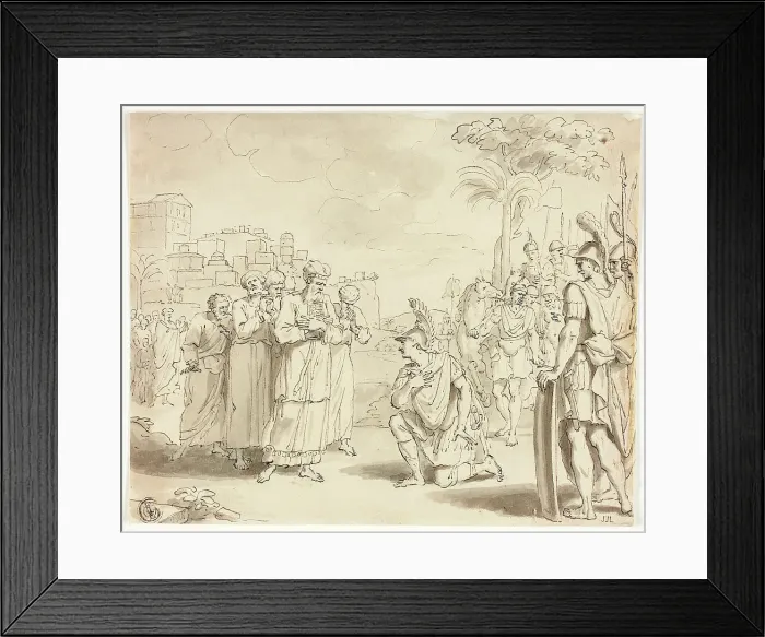 Framed Print : Alexander Before Highpriest, n.d. Creator: Jacques Stella Framed Print : Alexander Before Highpriest, n.d. Creator: Jacques Stella