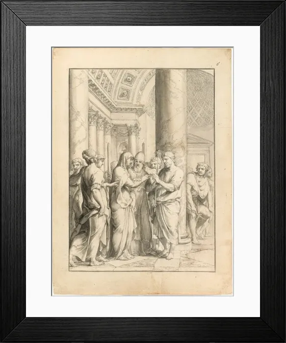 Framed Print : Marriage of the Virgin, c. 1640. Creator: Jacques Stella