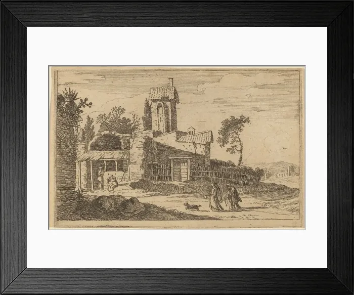 Framed Print : Ruined Building with a Tower. Creator: Herman van Swanevelt