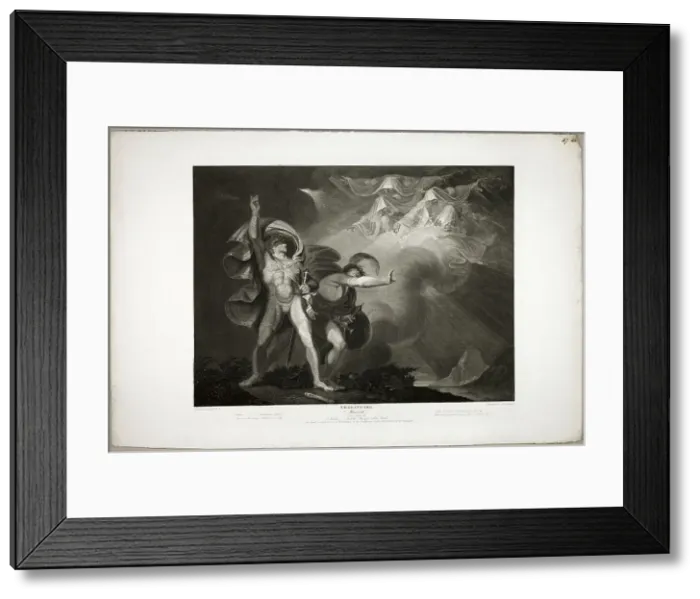 Framed Print : The Witches Appear to Macbeth and Banquo, 1798. Creator: James Caldwall Framed Print : The Witches Appear to Macbeth and Banquo, 1798. Creator: James Caldwall