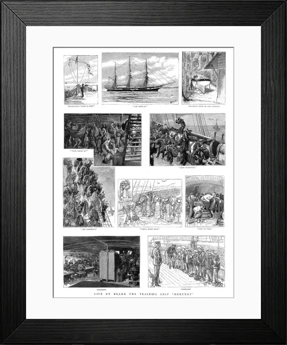 Framed Print : Life on board the Training Ship Mercury, 1890. Creator: Unknown. Life on board the Training Ship Mercury, 1890. Creator: Unknown Framed Print : Life on board the Training Ship Mercury, 1890. Creator: Unknown. Life on board the Training Ship Mercury, 1890. Creator: Unknown