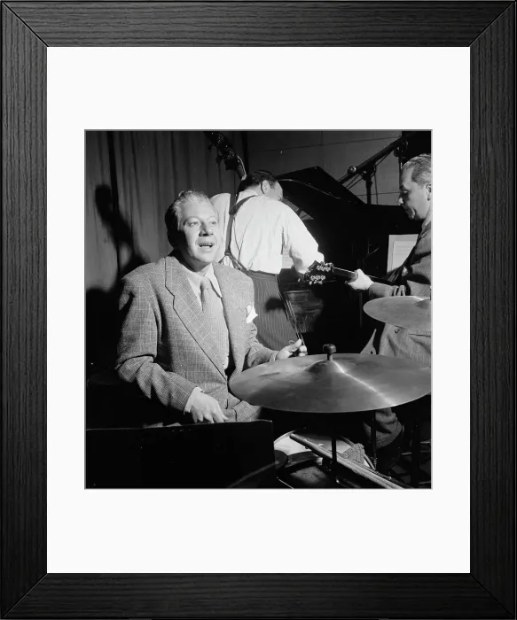 Framed Print : Portrait of George Wettling, Museum of Modern Music program, ABC studio, N.Y. ca. May 1947. Creator: William Paul Gottlieb Framed Print : Portrait of George Wettling, Museum of Modern Music program, ABC studio, N.Y. ca. May 1947. Creator: William Paul Gottlieb