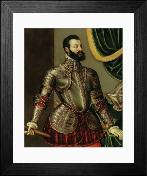 Framed Print : Portrait of Alfonso d'Avalos (1502-1546). Creator: Galeazzi, Agostino (1523-1576 / 79) Framed Print : Portrait of Alfonso d'Avalos (1502-1546). Creator: Galeazzi, Agostino (1523-1576 / 79)