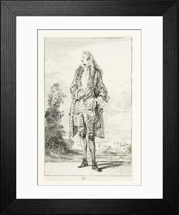 Framed Print : Gentleman, Hand in Vest, c. 1710. Creator: Jean-Antoine Watteau Framed Print : Gentleman, Hand in Vest, c. 1710. Creator: Jean-Antoine Watteau