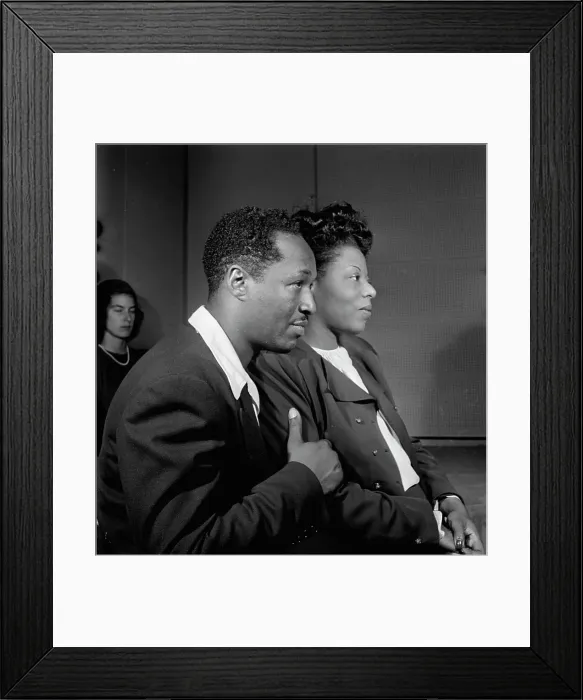 Framed Print : Portrait of Josh White and Mary Lou Williams, WMCA, New York, N.Y. ca. Oct. 1947. Creator: William Paul Gottlieb Framed Print : Portrait of Josh White and Mary Lou Williams, WMCA, New York, N.Y. ca. Oct. 1947. Creator: William Paul Gottlieb
