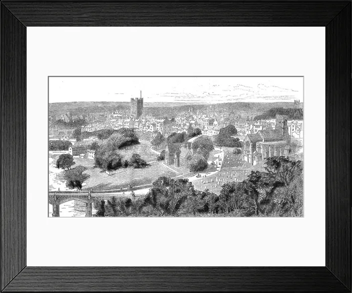 Framed Print : Richmond, Yorkshire and the Surrounding Neighbourhood; From the High Terrace, 1890. Creator: Unknown Framed Print : Richmond, Yorkshire and the Surrounding Neighbourhood; From the High Terrace, 1890. Creator: Unknown