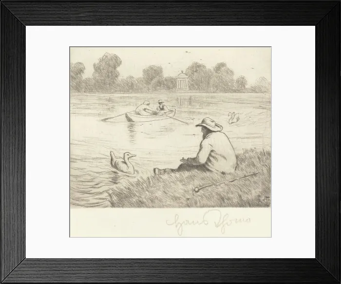 Framed Print : Calm Excursion, 1919. Creator: Hans Thoma Framed Print : Calm Excursion, 1919. Creator: Hans Thoma