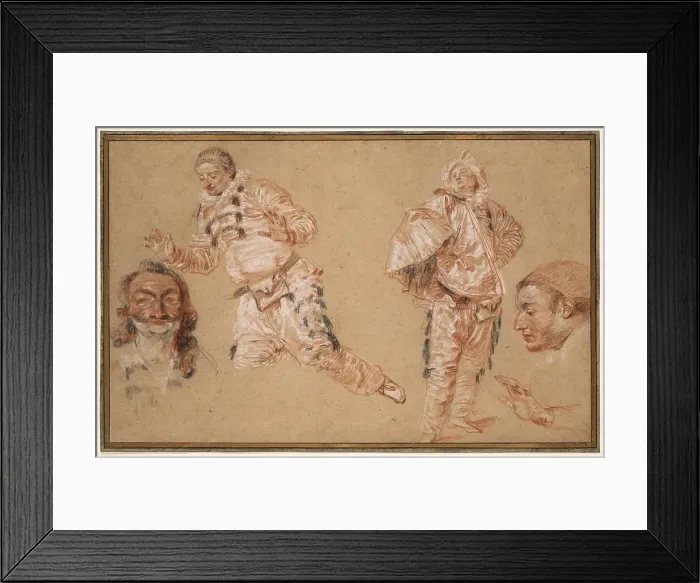 Framed Print : Italian Comedians, 1719 / 20. Creator: Jean-Antoine Watteau Framed Print : Italian Comedians, 1719 / 20. Creator: Jean-Antoine Watteau