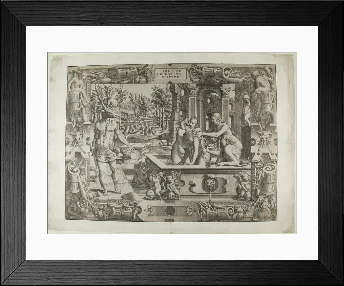 Framed Print : Diana and Actaeon (the Metamorphosis of Acteon), 1544. Creator: Jean Mignon Framed Print : Diana and Actaeon (the Metamorphosis of Acteon), 1544. Creator: Jean Mignon