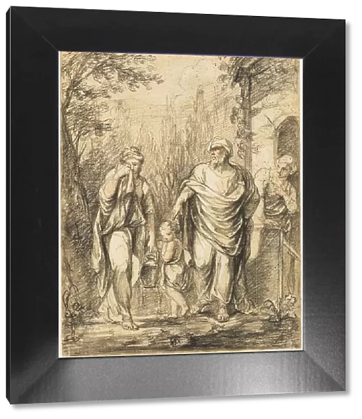 Abraham Casting out Hagar and Ishmael, 1750 / 1788. Creator: Jean-Pierre-Antoine Tassaert