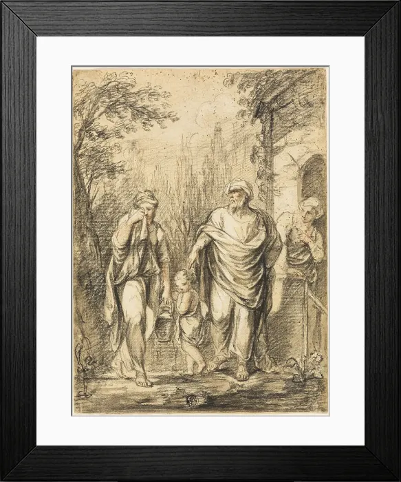 Framed Print : Abraham Casting out Hagar and Ishmael, 1750 / 1788. Creator: Jean-Pierre-Antoine Tassaert Framed Print : Abraham Casting out Hagar and Ishmael, 1750 / 1788. Creator: Jean-Pierre-Antoine Tassaert