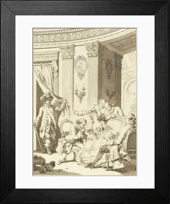 Framed Print : Le mari confesseur. Creator: Jean Baptiste Tilliard Framed Print : Le mari confesseur. Creator: Jean Baptiste Tilliard