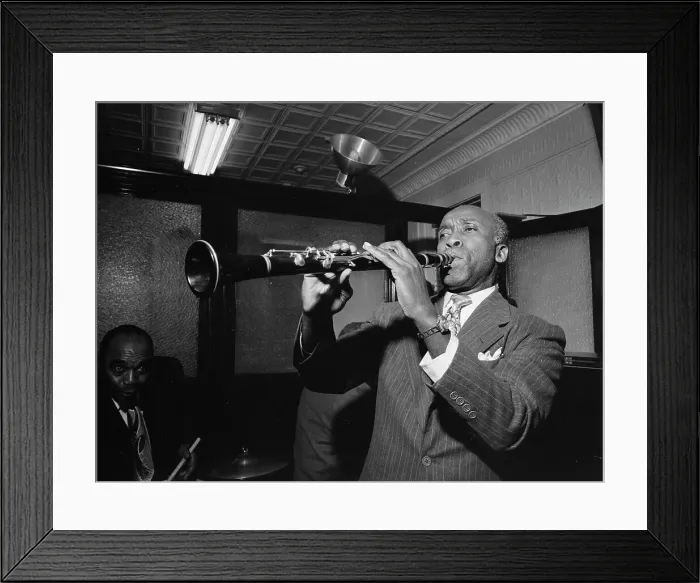 Framed Print : Portrait of Fess Williams and Freddie Moore...Gottlieb's office party, Jamaica, Queens, NY, ca. 1948 Creator: William Paul Gottlieb Framed Print : Portrait of Fess Williams and Freddie Moore...Gottlieb's office party, Jamaica, Queens, NY, ca. 1948 Creator: William Paul Gottlieb