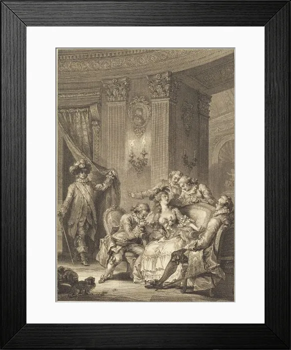 Framed Print : Le mari confesseur. Creator: Jean Baptiste Tilliard Framed Print : Le mari confesseur. Creator: Jean Baptiste Tilliard