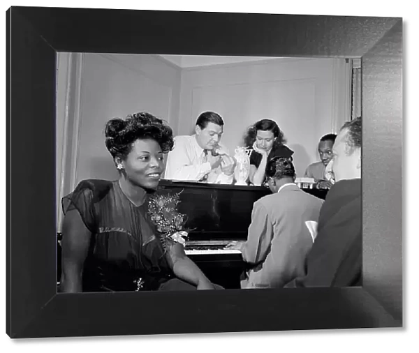 Portrait of Mary Lou Williams, Jack Teagarden, Dixie Bailey...Mary Lou Williams apartment, NY, 1947 Creator: William Paul Gottlieb