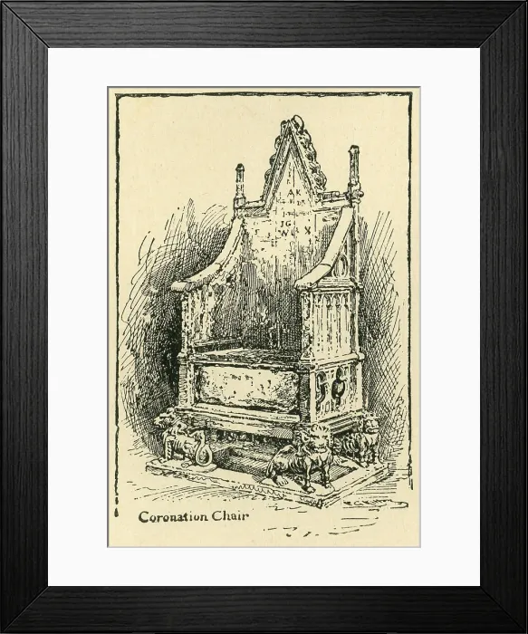 Framed Print : Coronation Chair, c1897. Creator: Unknown Framed Print : Coronation Chair, c1897. Creator: Unknown