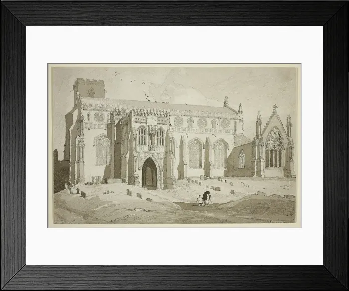 Framed Print : Cley Church, Norfolk, 1818. Creator: John Sell Cotman Framed Print : Cley Church, Norfolk, 1818. Creator: John Sell Cotman