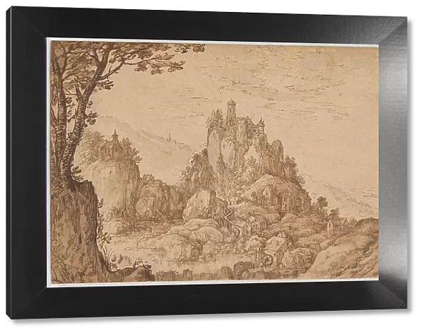 A Castle on a Crag in a Mountainous Landscape, late 1590s. Creator: Joos de Momper, the younger