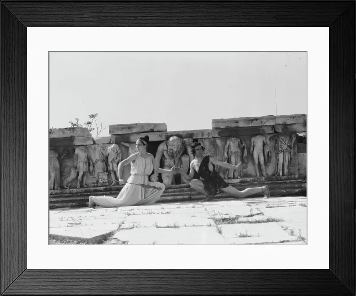 Framed Print : Kanellos dance group at ancient sites in Greece, 1929 Creator: Arnold Genthe Framed Print : Kanellos dance group at ancient sites in Greece, 1929 Creator: Arnold Genthe