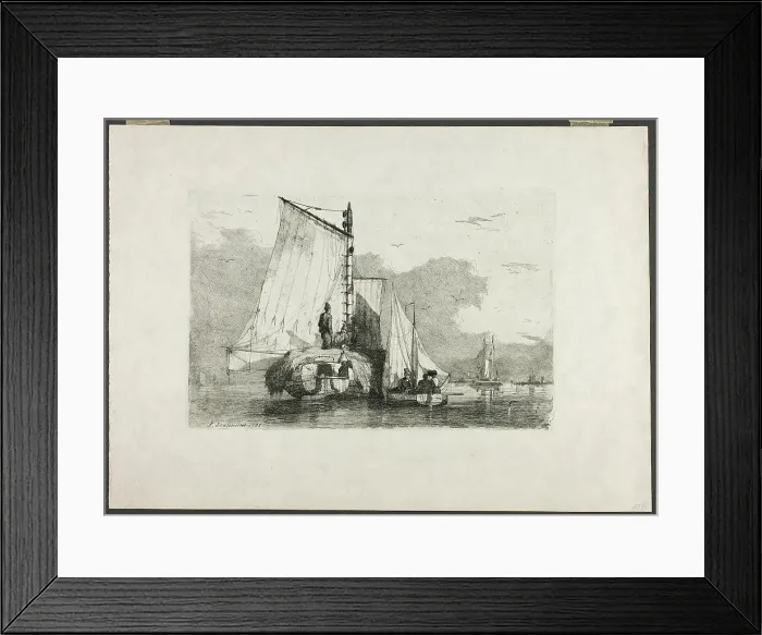Framed Print : Boats Braydon, 1825. Creator: Joseph Stannard Framed Print : Boats Braydon, 1825. Creator: Joseph Stannard