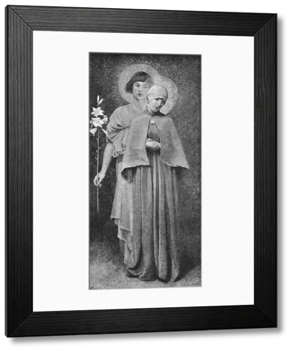 Framed Print : Pictures of the Year - V. Hail, Mary ! after Mrs Marianne Stokes, 1891. Creator: Unknown. Pictures of the Year - V. Hail, Mary ! after Mrs Marianne Stokes, 1891. Creator: Unknown Framed Print : Pictures of the Year - V. Hail, Mary ! after Mrs Marianne Stokes, 1891. Creator: Unknown. Pictures of the Year - V. Hail, Mary ! after Mrs Marianne Stokes, 1891. Creator: Unknown