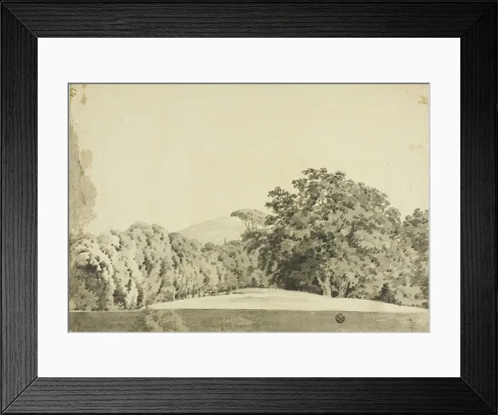 Framed Print : Wooded Landscape, 1754 / 97. Creator: Joseph Wright of Derby Framed Print : Wooded Landscape, 1754 / 97. Creator: Joseph Wright of Derby