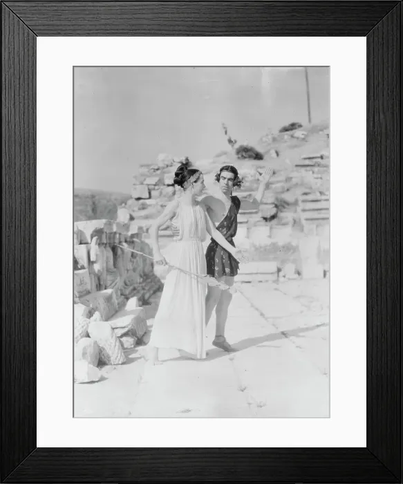 Framed Print : Kanellos dance group at ancient sites in Greece, 1929 Creator: Arnold Genthe Framed Print : Kanellos dance group at ancient sites in Greece, 1929 Creator: Arnold Genthe