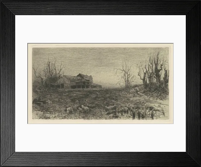 Framed Print : November, 1880. Creator: Stephen Parrish Framed Print : November, 1880. Creator: Stephen Parrish