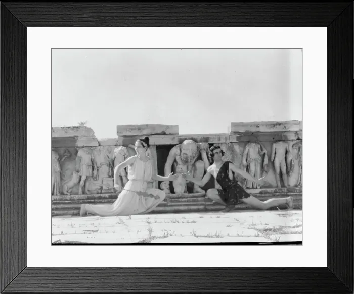 Framed Print : Kanellos dance group at ancient sites in Greece, 1929 Creator: Arnold Genthe Framed Print : Kanellos dance group at ancient sites in Greece, 1929 Creator: Arnold Genthe