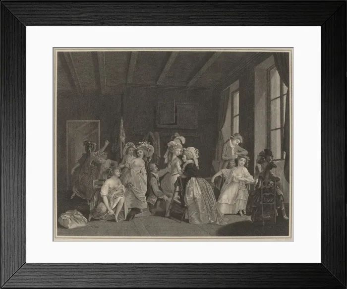 Framed Print : The Preparations for the Ballet, 1782. Creator: Salvatore Tresca Framed Print : The Preparations for the Ballet, 1782. Creator: Salvatore Tresca