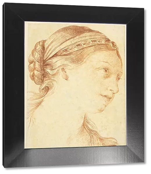 Woman's Head in Three-Quarter Profile to Right, n.d. Creator: Louis Marin Bonnet