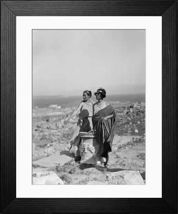Framed Print : Kanellos dance group at ancient sites in Greece, 1929 Creator: Arnold Genthe Framed Print : Kanellos dance group at ancient sites in Greece, 1929 Creator: Arnold Genthe